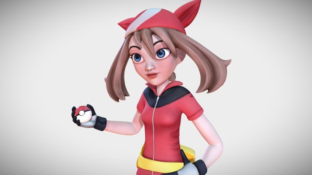 May - Pokemon Trainer (Haruka) 3D Model