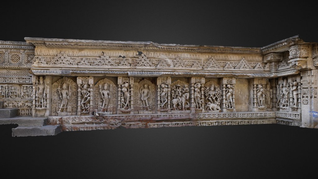 Rani Ki Stepwell (Vav) Patan, Gujarat. detail, 3D model