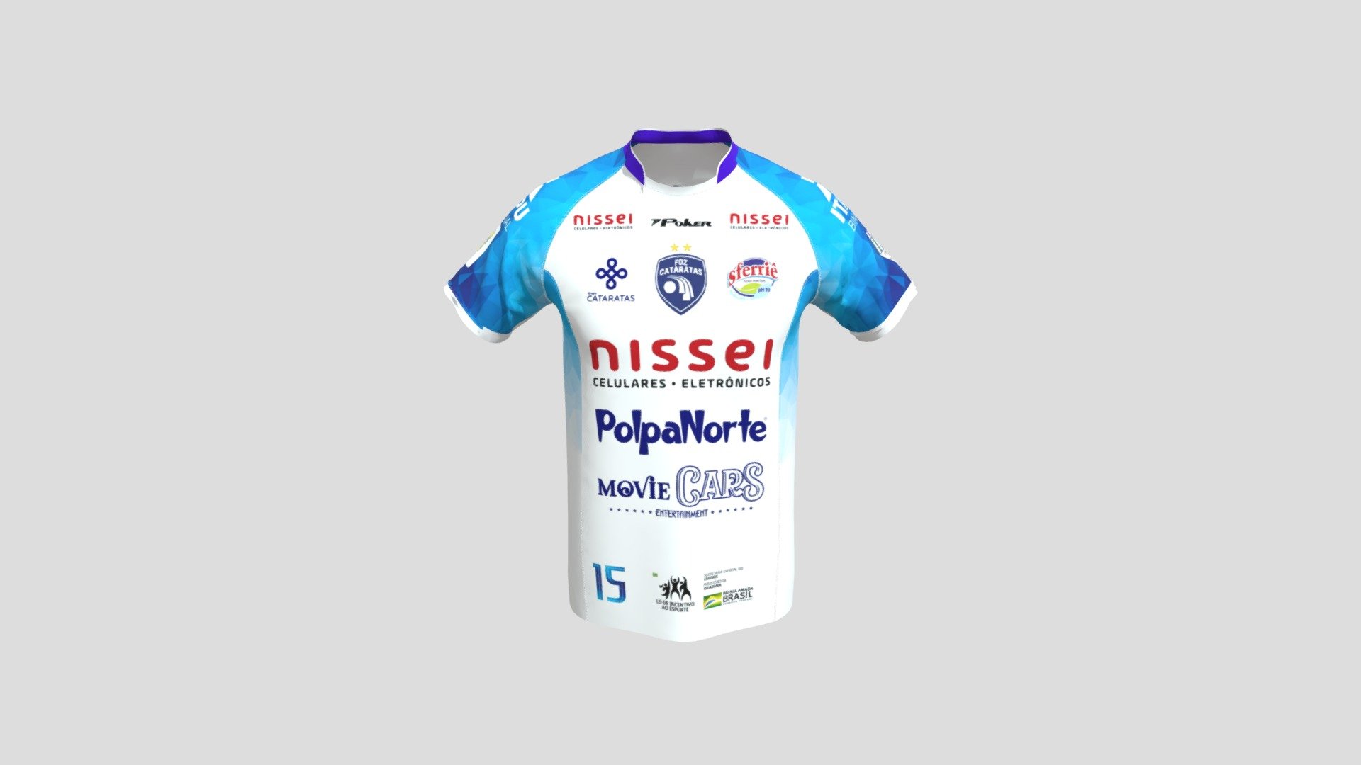 FOZ CATARATAS - CAMISA POKER BRANCA JOGO 2020