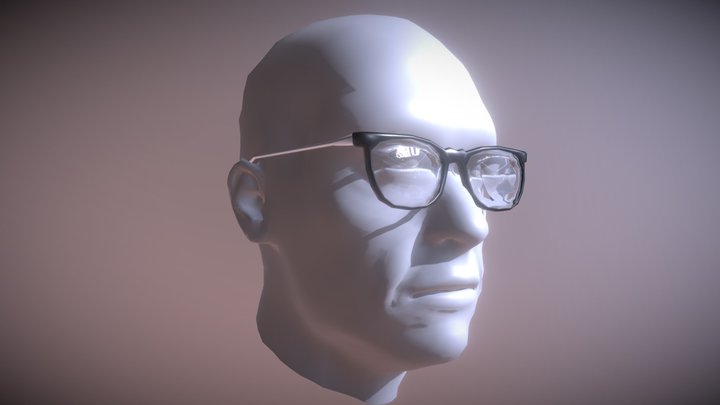 Thick Prescription Glasses 3D Model