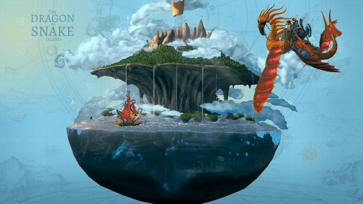 DREAM DIORAMA (I.) Dragon & Snake Island 3D Model
