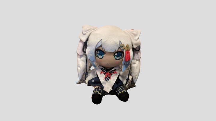 Snow Miku Tanchou Miko Plush 3D Model
