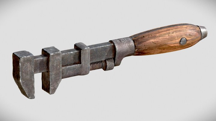 Antique Monkey Wrench||Prop Study 3D Model