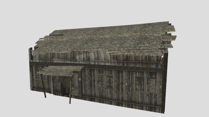 Old wood house 3D Model