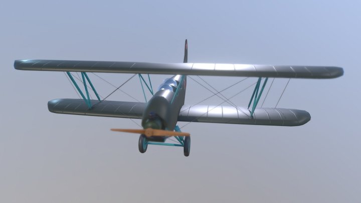 Multi-purpose biplane U2 3D Model