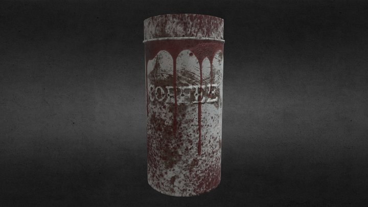 Bloody Coffee Can White 3D Model