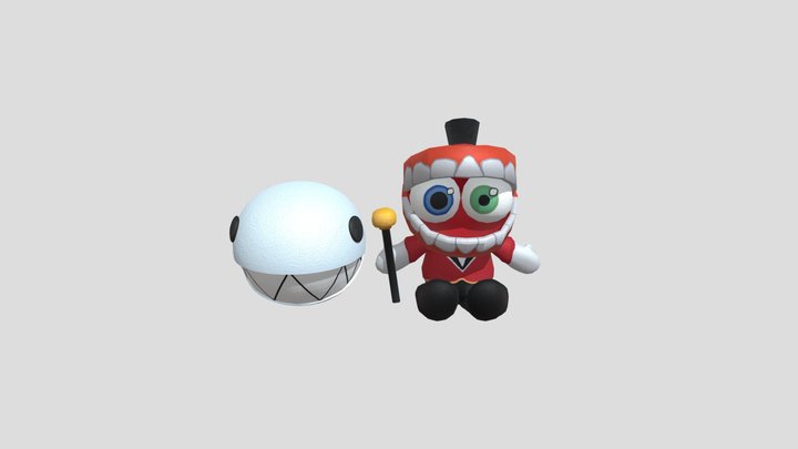 Caine and bubble plush 3D Model