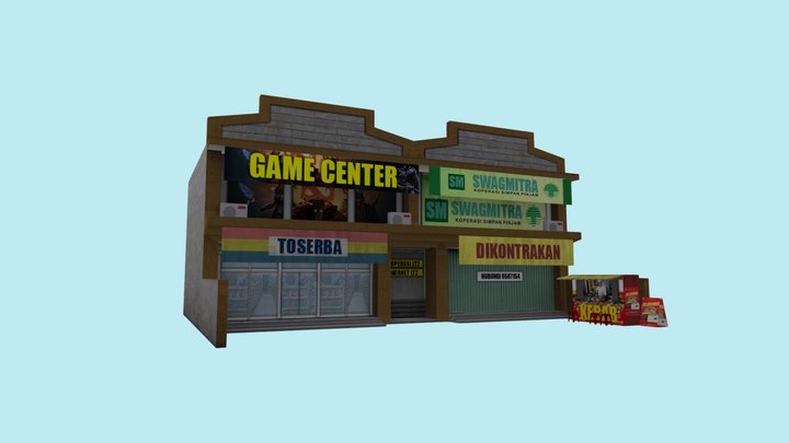 TUGAS 4 - RUKO (SHOPHOUSE) ERLIS 3D Model