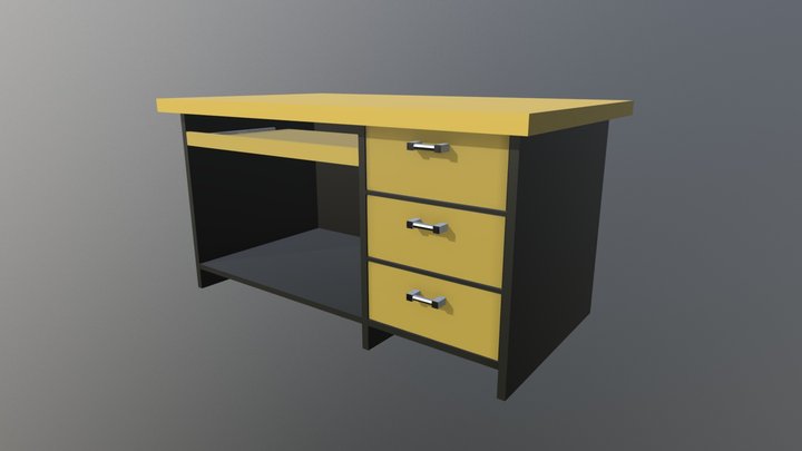 Desk / Table - Low Poly 3D Model