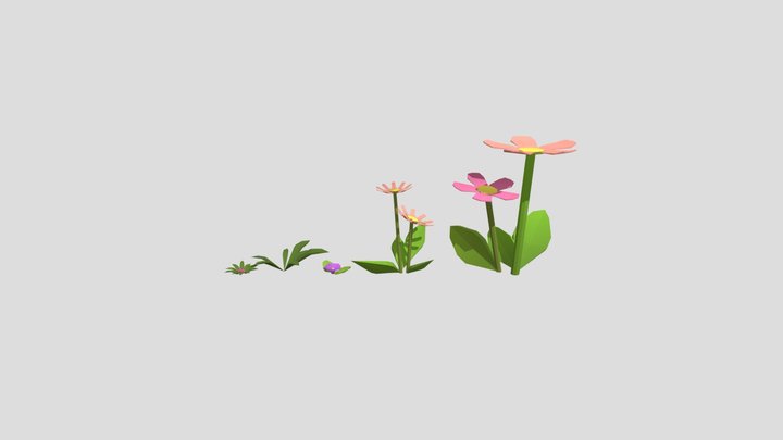 Low Poly Plant 3D Model