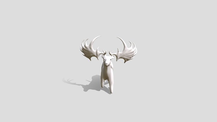 Deer Running 3D Model