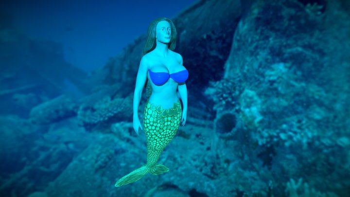 Mermaid Figurehead 3D Model