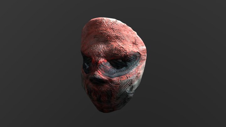 Horror Mask Demon 3D Model