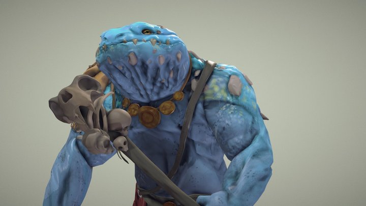 Shaman Toad 3D Model