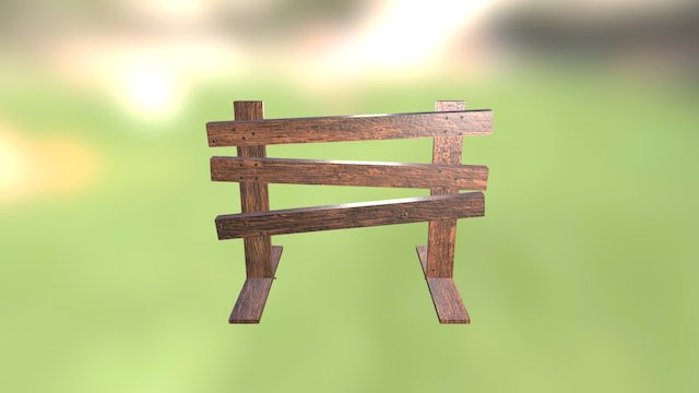 Wooden fence 3D Model