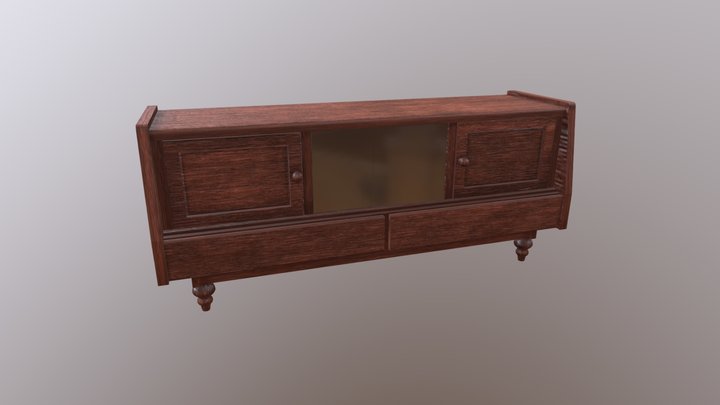 3D design plans for a wooden cabinet 3D Model