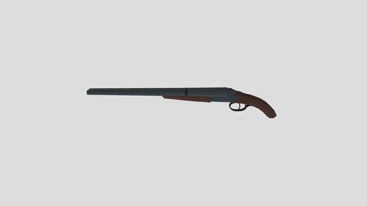 Double Barrel Shotgu 3D Model