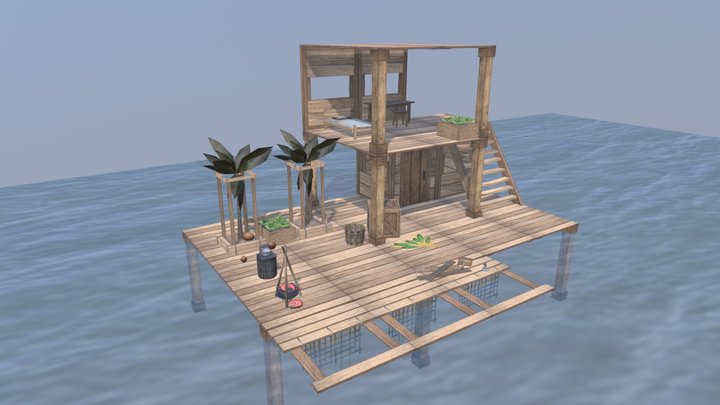 Raft Survival Game Asset 3D Model