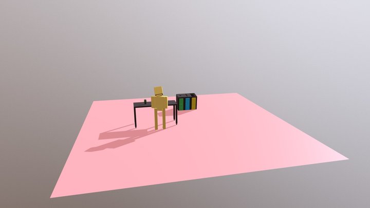 Skraldespand Med Animation Highpoly 3D Model