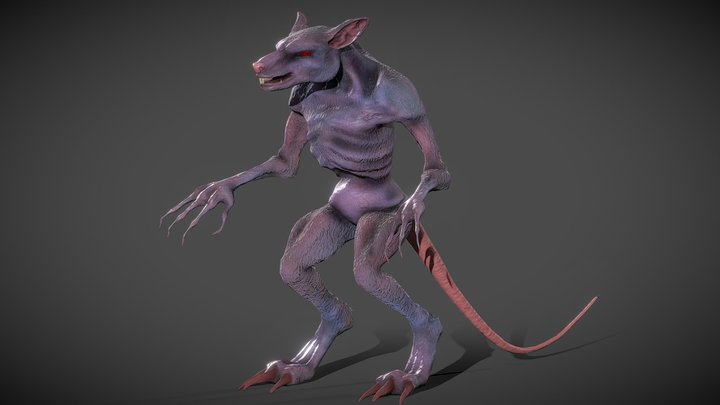 Humanoid Rat for games 3D Model