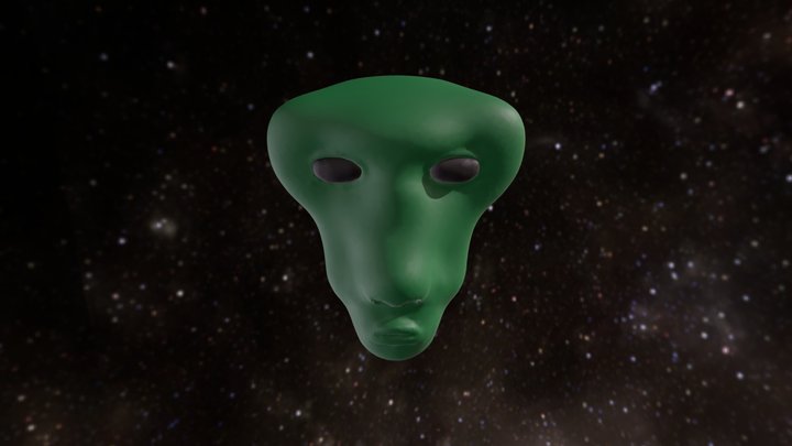 Alien Head 3D Model