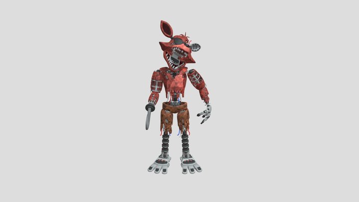 Withered Foxy The Pirate 3D Model