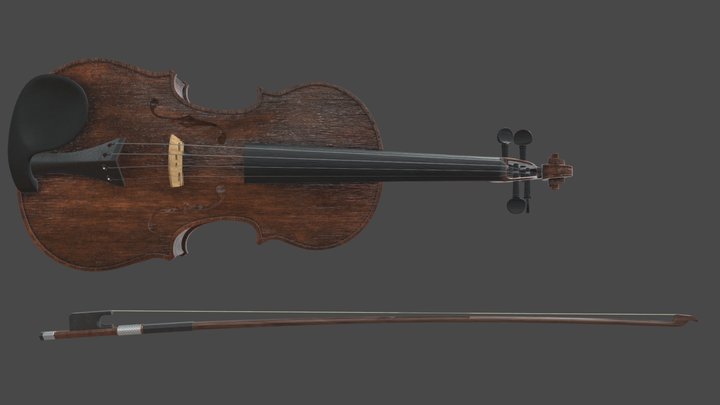 Violin Home Work 3D Model