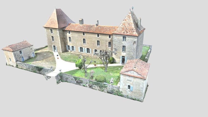 Château de la mothe 1 (château jusqu'aux douves) 3D Model