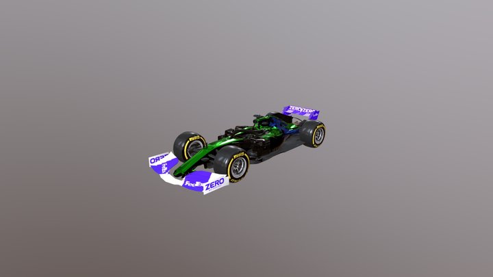 Greenbull F1 car (custom made) used in games. 3D Model