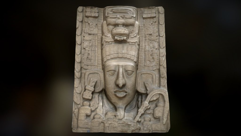 Plaster cast of a Maya relief