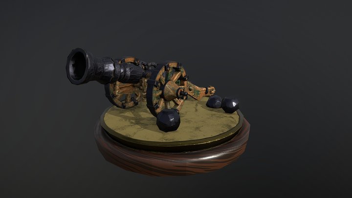[Student Work] - Stylized Artillery Cannon 3D Model