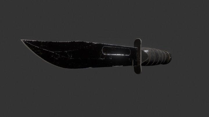 Combat Knife 3D Model