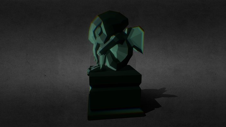 Tiny Cthulhu statue - Low Poly 3D Model