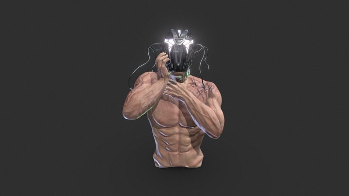 Parasite mental control Sci-Fi helmet 3D Model