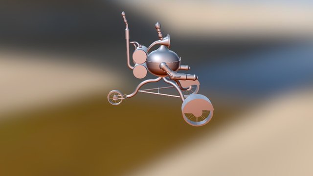 Steampunk Robot (No Materials) 3D Model