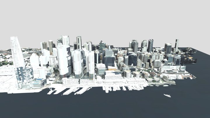Downtown Sydney Australia 3D City Model 3D Model