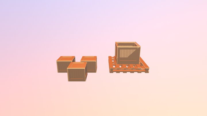 Cajas de Madera 3D Model