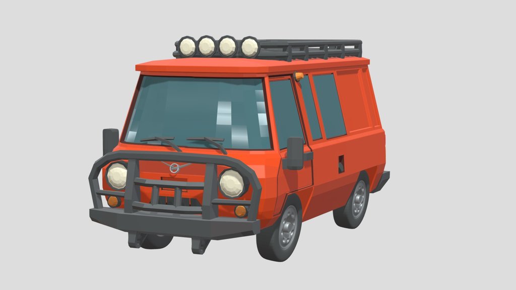 UAZ Buchanka stylized (for 3d print)
