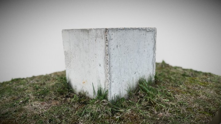 Concrete Cube 3D Model
