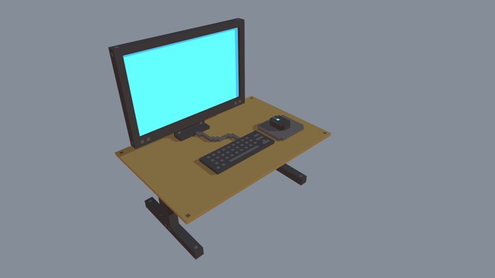 Wild Origin: Earth Desk & Computer 3D Model