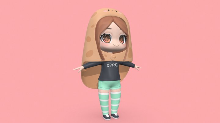♡ Potato-chan ♡ 3D Model
