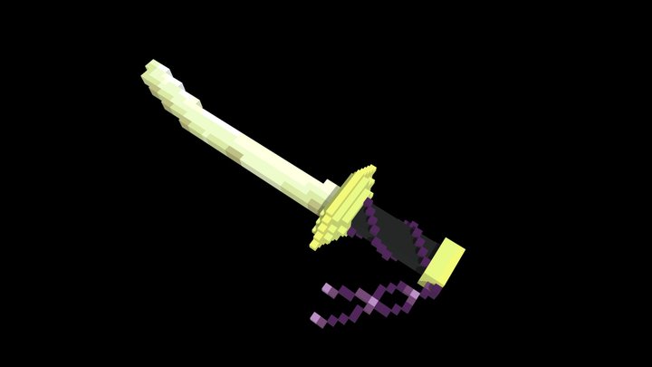 Voxel Sword 3D Model
