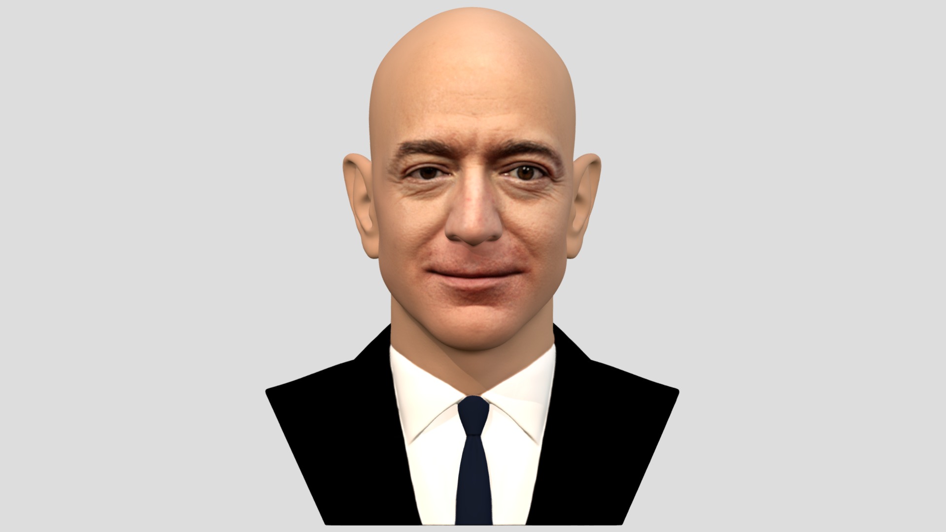 3D model Jeff Bezos bust for full color 3D printing - This is a 3D model of the Jeff Bezos bust for full color 3D printing. The 3D model is about a man in a suit.