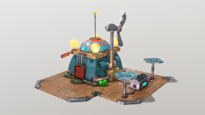 Electricity Center ( game ready model ) 3D Model