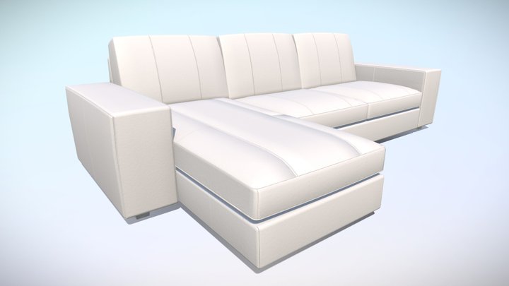 Leather Sofa Kivik IKEA Low-poly 3D Model