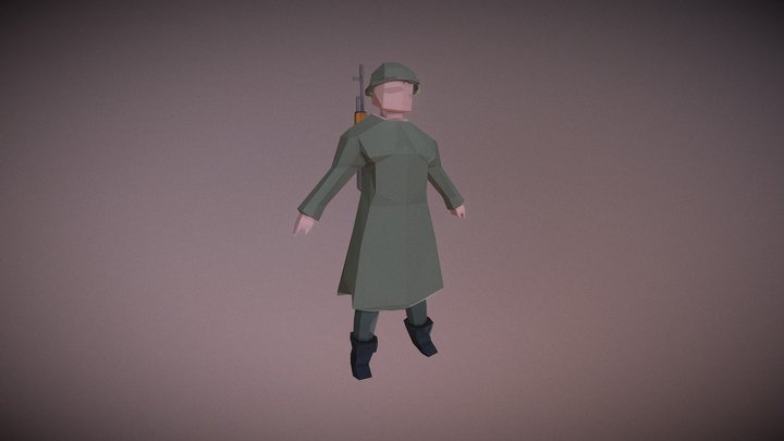 Low-Poly: Army Character 3D Model