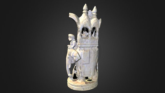 Decorative Temple Elephant 3D Model