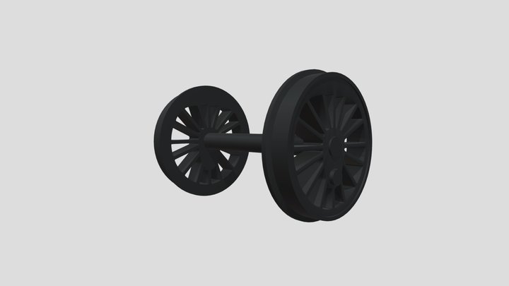 Train Driving Axle 3D Model
