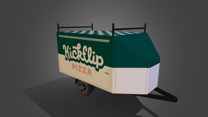 Kickflip Pizza Truck 3D Model