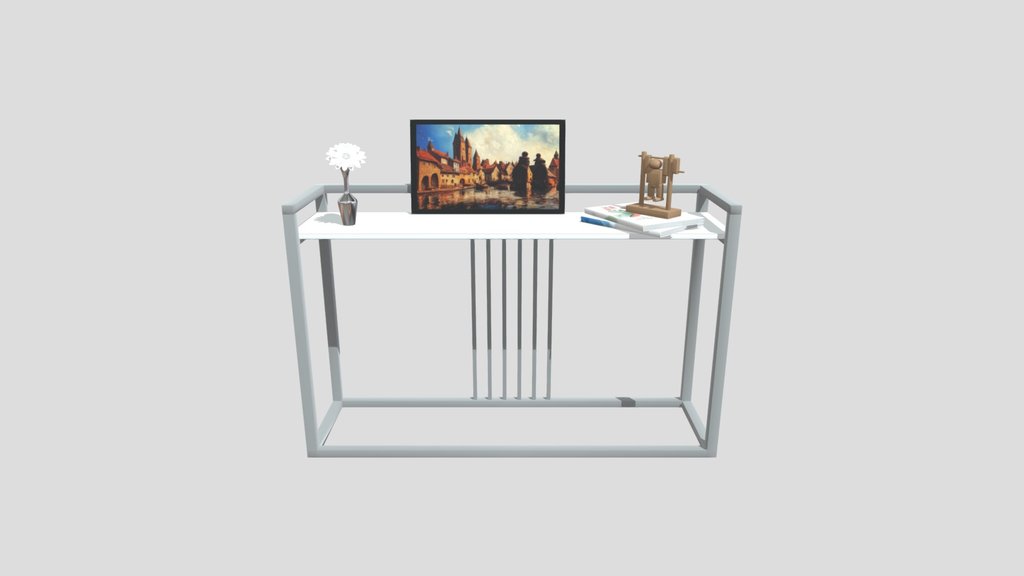 Modern Console Table In Sleek Golden
